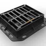 335x330mm C250 Gully Grate & Frame Hinged Flat Bar
